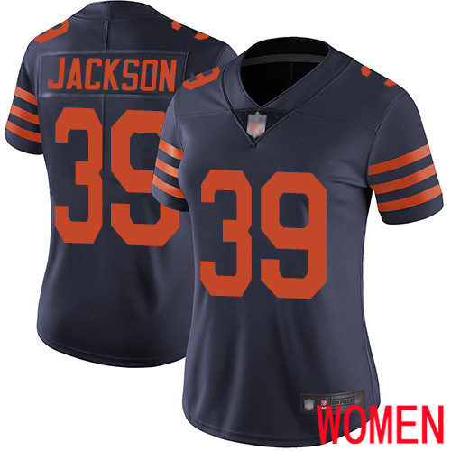 Chicago Bears Limited Navy Blue Women Eddie Jackson Jersey NFL Football 39 Rush Vapor Untouchable